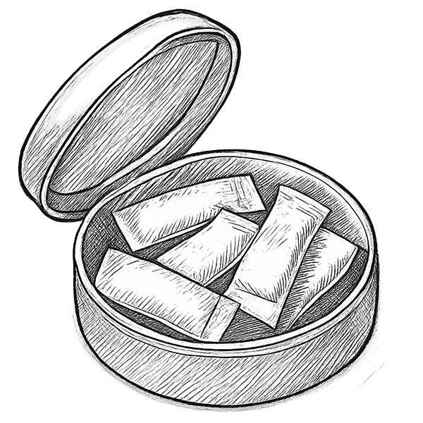 Nicotine pouch accessories illustration