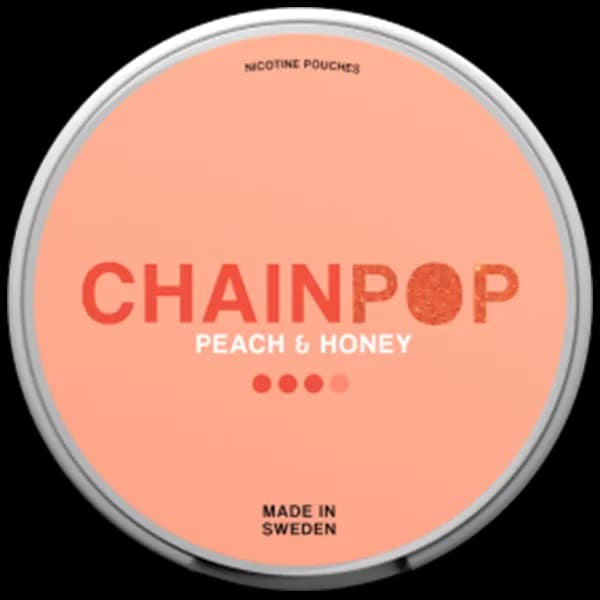 Chainpop Peach & Honey 9mg nicotine pouch can