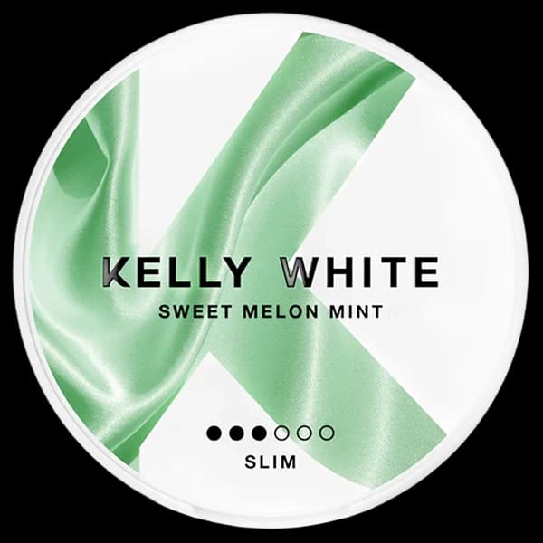 Kelly White Sweet Melon Mint nicotine pouch can