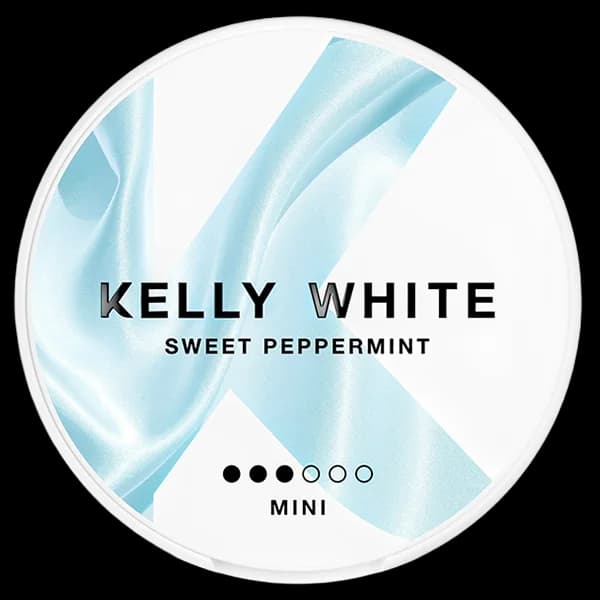 Kelly White Sweet Peppermint Mini 6mg nicotine pouch can