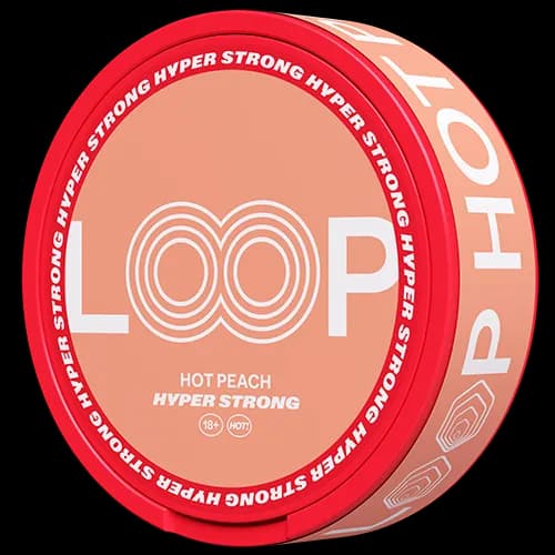 LOOP Hot Peach Hyper Strong Nicotine Pouch Can