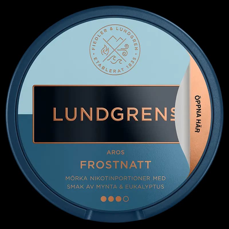 Lundgrens Frostnatt nicotine pouch can