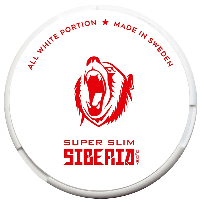 Siberia Super Slim All White Nicotine Pouch Can