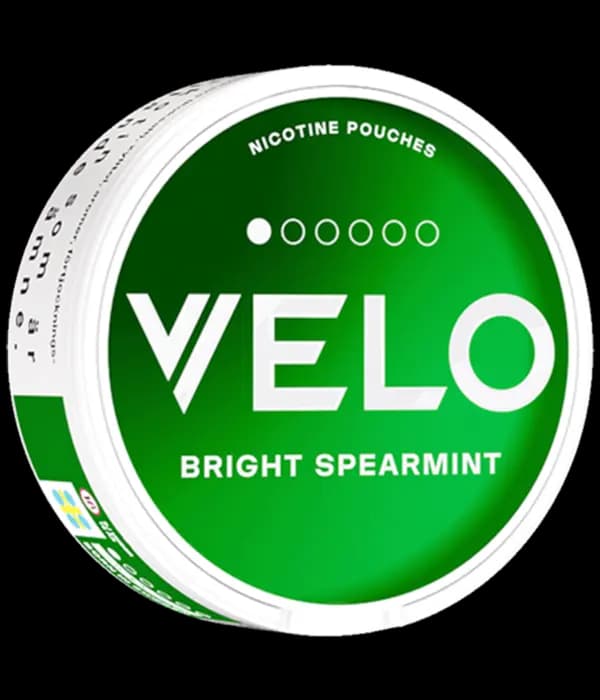 velo bright spearmint mini nicotine pouch can 4mg