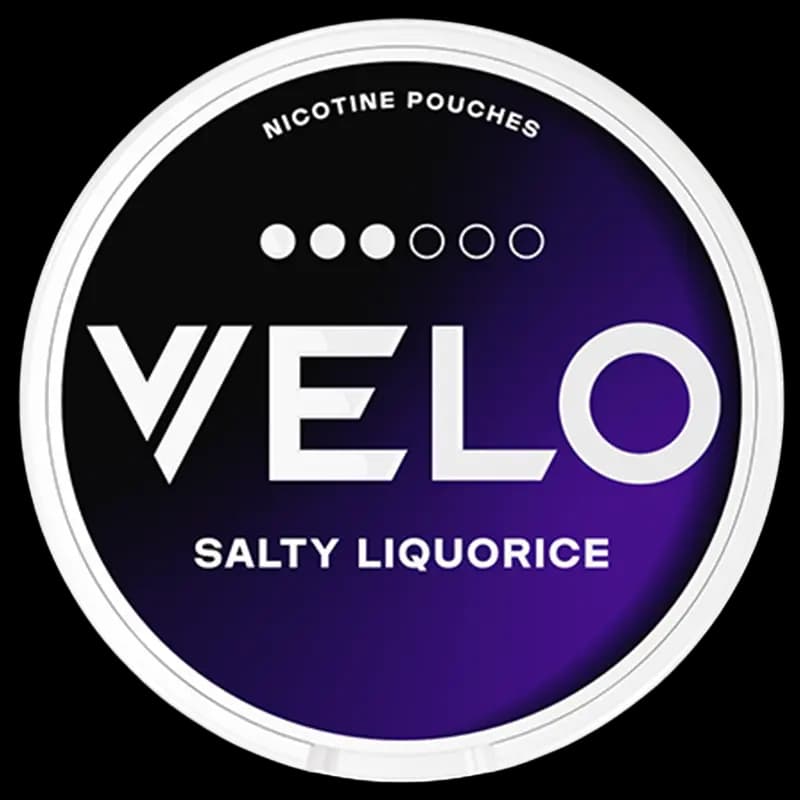 VELO Salty Liquorice 10mg nicotine pouch can