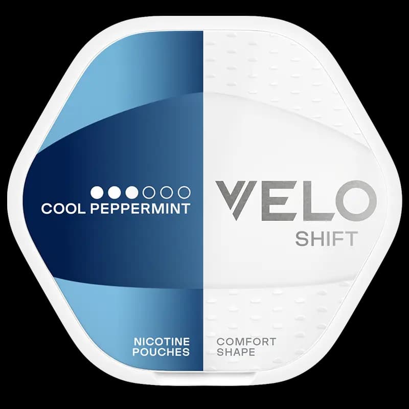 VELO Shift Cool Peppermint 8mg nicotine pouch can