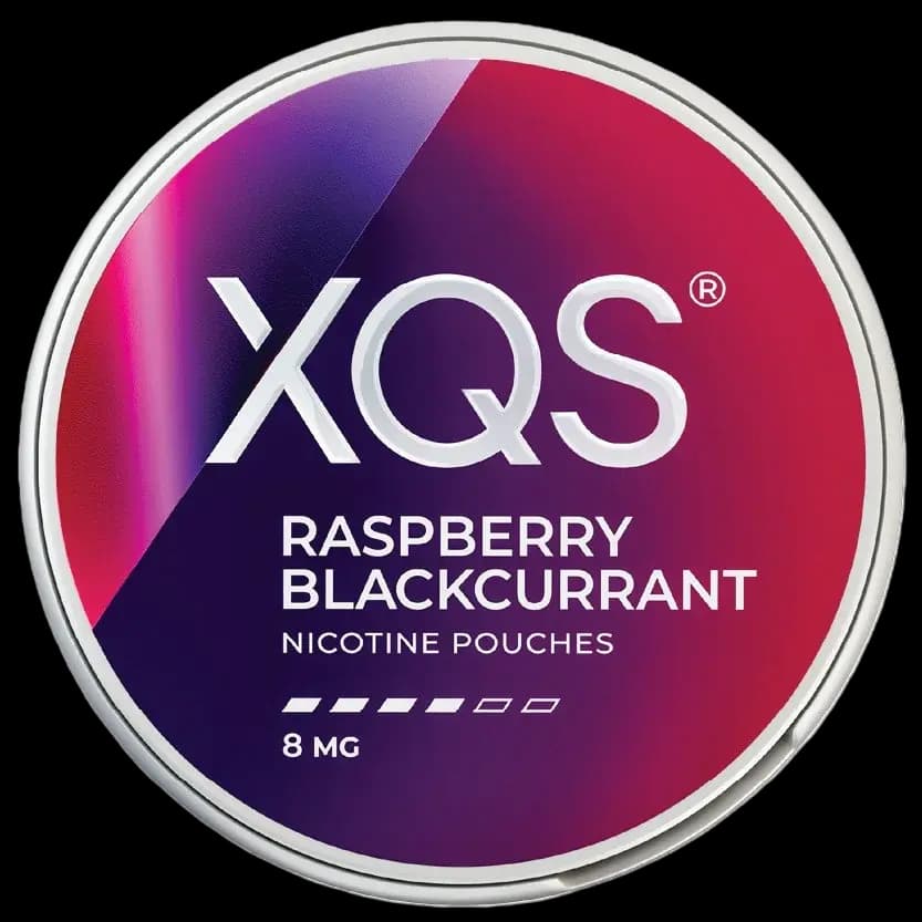 XQS Raspberry Blackcurrant 8mg nicotine pouch can